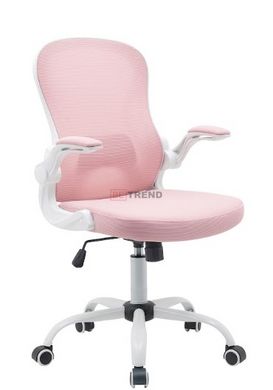 Компьютерное кресло CANDY Intarsio Розовый /Белый реальная фотография