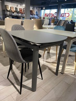 Стіл Обідній DAOSUN DT 8109 100-70 Сірий сатин жива фотографія