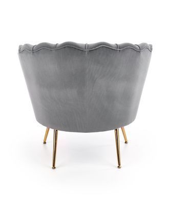 Крісло AMORINITO Velvet Halmar Сірий жива фотографія