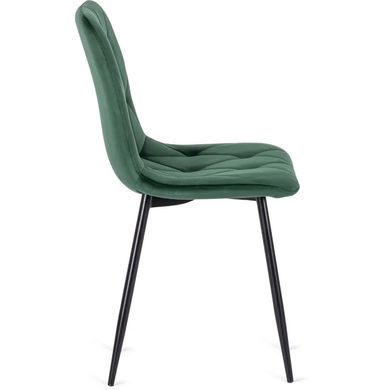 Стілець оксамитовий MEBEL ELITE ROBIN Velvet Зелений жива фотографія