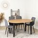Стол раскладной MEBEL ELITE KANTE 102(142)х102 см Дуб /Черный