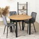Стол раскладной MEBEL ELITE KANTE 102(142)х102 см Дуб /Черный