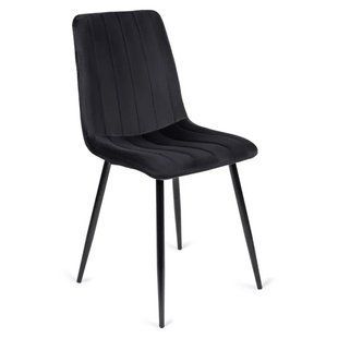 Стілець оксамитовий MEBEL ELITE IBIS Velvet, Чорний жива фотографія