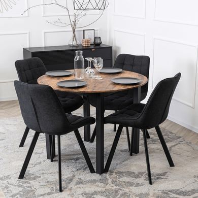 Стіл MEBEL ELITE TEO 100X100 Дуб Рустик жива фотографія