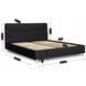 Кровать бархатная MEBEL ELITE BOND Velvet 160x200см Черный