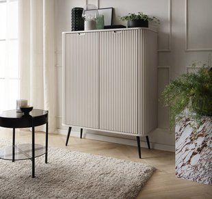 Комод Perfect Home Зова / Zova 2-дверний з чорними ніжками K103 Кашемір жива фотографія
