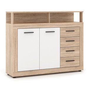 Комод MEBEL ELITE BLAGO MIDI A 120 дуб сонома/білий жива фотографія