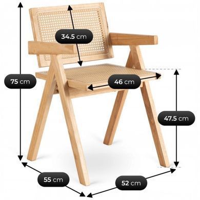 Стул MEBEL ELITE MADERA Беж/Дуб реальная фотография