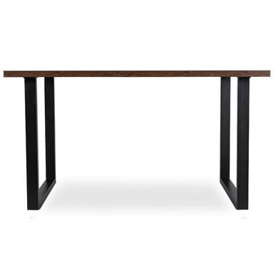 Стол MEBEL ELITE GLOS 135х80 см Дуб Рустик / Черный реальная фотография