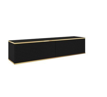 Тумба під телевізор навісна Perfect Home Оро / Oro 2-дверна RTV135 MDF Чорний жива фотографія