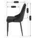 Комплект стол раскладной MEBEL ELITE CLARK 120(160)х80 см Черный +4 стулья CORK Черный