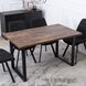 Стол MEBEL ELITE GLOS 135х80 см Дуб Рустик / Черный