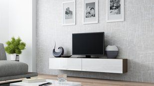 ТВ Тумба VIGO RTV Cama 140 Латте Мат / Белый Глянец реальная фотография