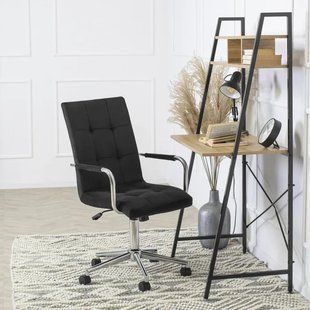 Стул офисный поворотный MEBEL ELITE BOSTON Velvet Черный реальная фотография
