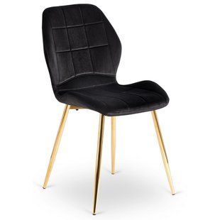 Стул бархатный MEBEL ELITE IRYS Velvet Черный/золото реальная фотография