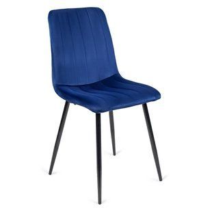 Стул бархатный MEBEL ELITE IBIS Velvet, Темно-синий реальная фотография