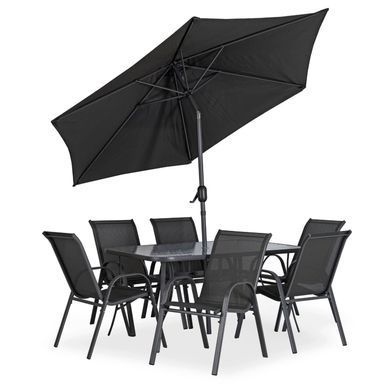 Комплект садовой мебели MEBEL ELITE NEBRASKA Черный
