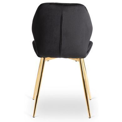 Стул бархатный MEBEL ELITE IRYS Velvet Черный/золото реальная фотография