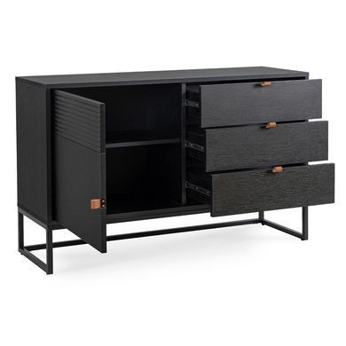 Комод MEBEL ELITE ISEO Чорний жива фотографія