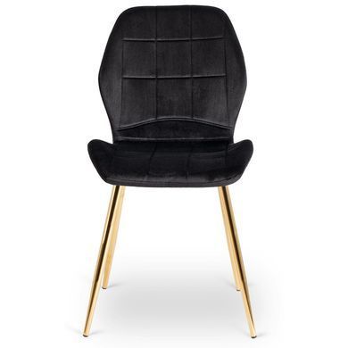Стул бархатный MEBEL ELITE IRYS Velvet Черный/золото реальная фотография