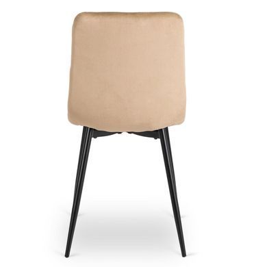 Стілець оксамитовий MEBEL ELITE FORIS Velvet Бежевий жива фотографія
