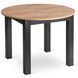 Комплект стол MEBEL ELITE HARRY 102(142)х102 см дубовый/черный, и 4 стульев CHRIS серого цвета
