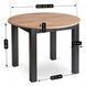 Комплект стол MEBEL ELITE HARRY 102(142)х102 см дубовый/черный, и 4 стульев CHRIS серого цвета