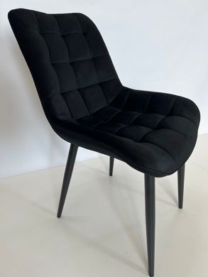 Стілець LION Velvet Intarsio Чорний жива фотографія