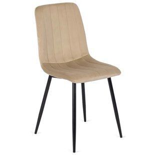 Стілець оксамитовий MEBEL ELITE IBIS Velvet, Бежевий жива фотографія