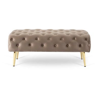 Лава бархатная MEBEL ELITE VERA Velvet Бежевый реальная фотография