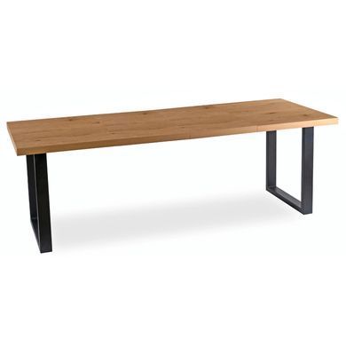 Стол раскладной MEBEL ELITE TOMAS 130(230)х95 см Дуб Золотой/черный реальная фотография