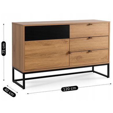 Комод MEBEL ELITE ISEO Дуб реальная фотография