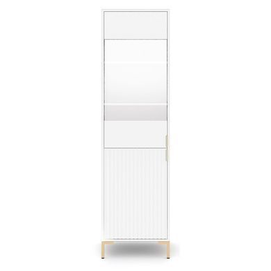 Витрина TORELLO MEBEL ELITE 190 Белый реальная фотография