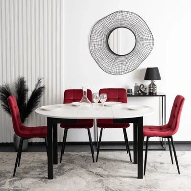 Стілець оксамитовий MEBEL ELITE PERU Velvet, Бордовий жива фотографія
