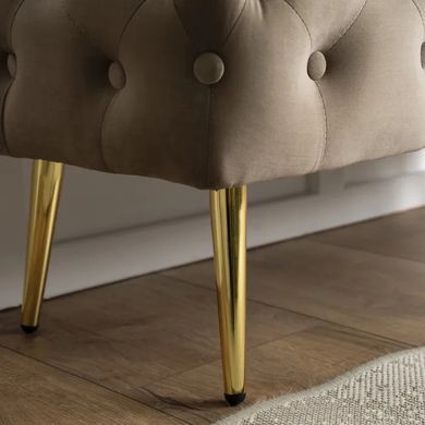 Лава бархатная MEBEL ELITE VERA Velvet Бежевый реальная фотография