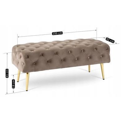 Лава бархатная MEBEL ELITE VERA Velvet Бежевый реальная фотография