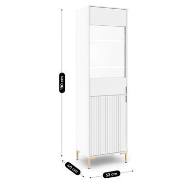 Витрина TORELLO MEBEL ELITE 190 Белый реальная фотография