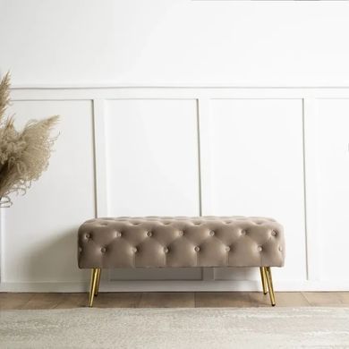 Лава бархатная MEBEL ELITE VERA Velvet Бежевый реальная фотография
