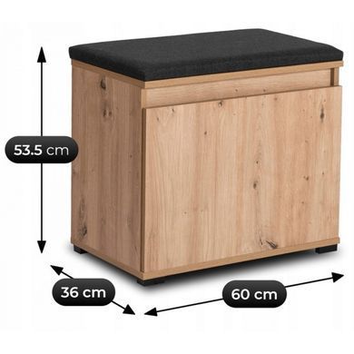 Передпокій MEBEL ELITE MODENA 60 Дуб Артизан/графіт жива фотографія