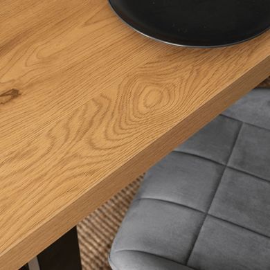 Стол раскладной MEBEL ELITE TOMAS 130(230)х95 см Дуб Золотой/черный реальная фотография