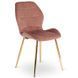 Стул бархатный MEBEL ELITE IRYS Velvet Розовый/золото реальная фотография