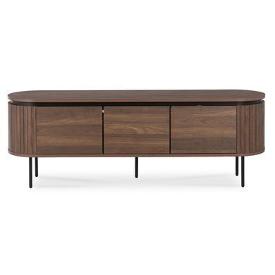 ТВ Тумба MEBEL ELITE BECK 160 Горіх жива фотографія
