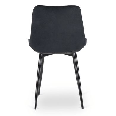 Комплект стол раскладной MEBEL ELITE MAX 80(160)х80 см Дуб Крафт Черный +4 стулья CHRIS Черный реальная фотография