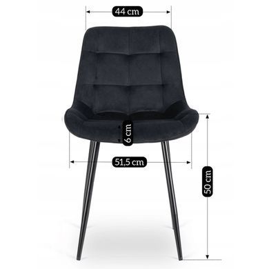 Комплект стол раскладной MEBEL ELITE MAX 80(160)х80 см Дуб Крафт Черный +4 стулья CHRIS Черный реальная фотография