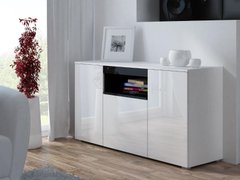 Комод VIVA Cama 150/45 Белый Мат / Белый Глянец / Черный