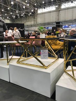 Журнальный столик LIAM Signal 60х60 Золотой реальная фотография