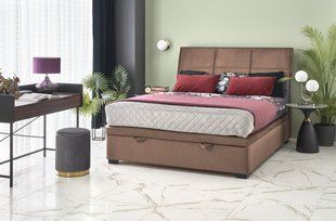 Ліжко CONTINENTAL 2 VELVET Halmar 160x200 Бежевый жива фотографія