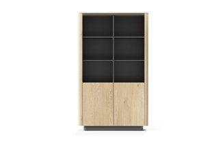 Стелаж Perfect Home Торро / Torro 2D/113 2-дверний Дуб кремона/чорний жива фотографія