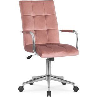 Стул офисный поворотный MEBEL ELITE BOSTON Velvet, Розовый реальная фотография