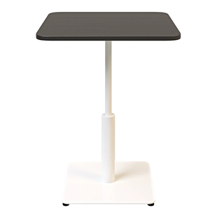 Стол Ibiza Soft light Lovko 60x60 Белый металл/черный реальная фотография